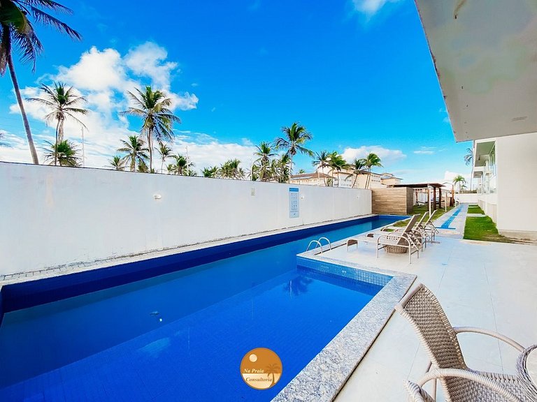 SD103 - 50m da PRAIA, Varanda com Vista Mar, Piscina, 2 Vaga