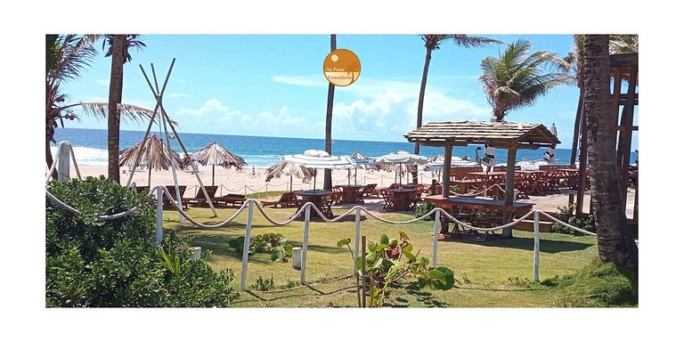 DG01I - Varanda com VISTA MAR, 50m da praia, Piscina, 2 Vaga
