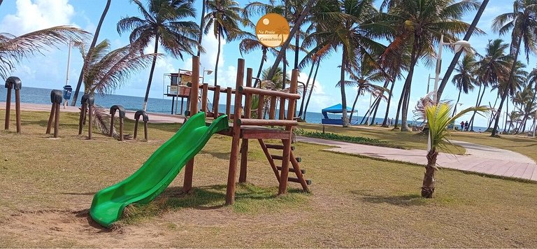 DG01I - Varanda com VISTA MAR, 50m da praia, Piscina, 2 Vaga