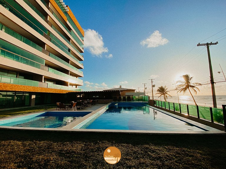 V307-Beira Mar, Varanda Gourmet, Piscina, Academia