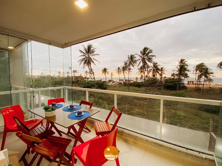 WP09H - Varanda com VISTA MAR, 50m da praia, Piscina, 2 Vaga