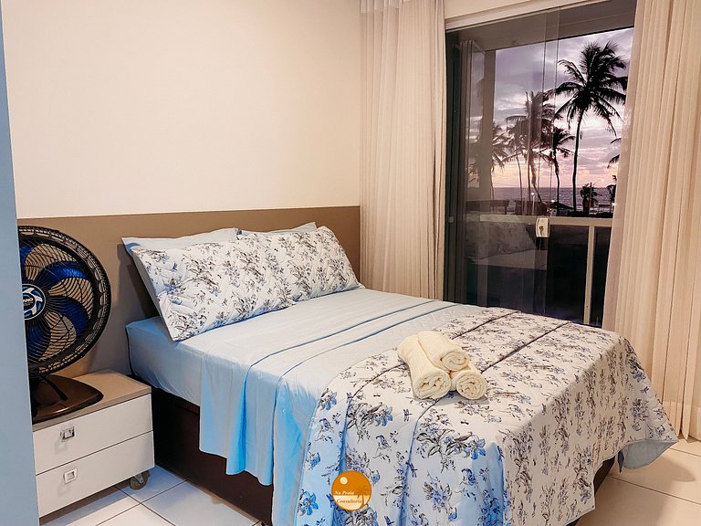 WP09H - Varanda com VISTA MAR, 50m da praia, Piscina, 2 Vaga
