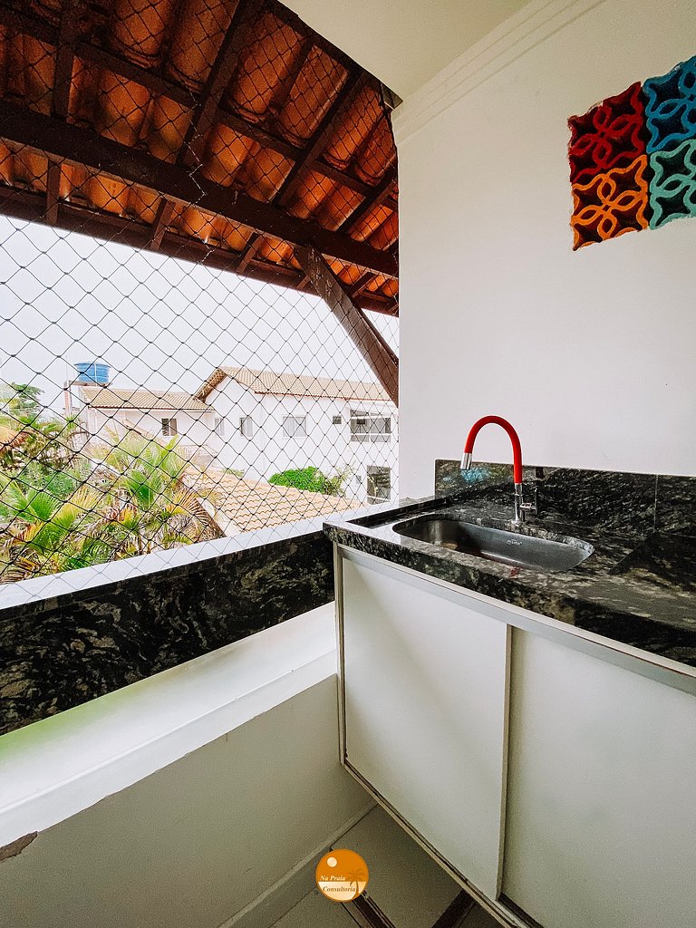 DV02I - 50m da Praia, Piscina, Portaria 24h, Churrasqueira,