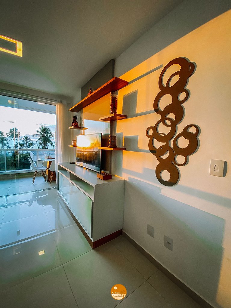 DG01I - Varanda com VISTA MAR, 50m da praia, Piscina, 2 Vaga