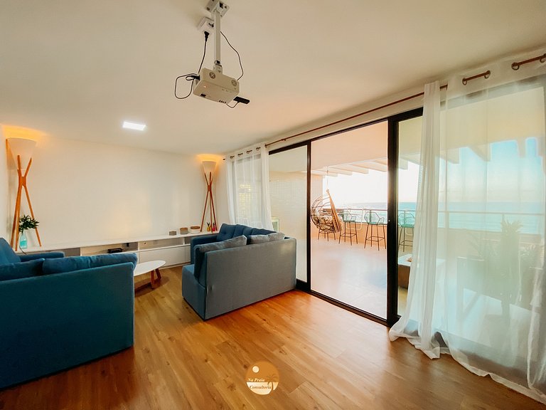 WP01H - Cobertura com Vista de CINEMA, Pé na Areia, Piscina