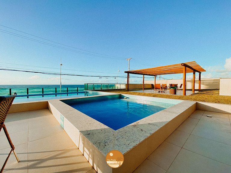 WP01H - Cobertura com Vista de CINEMA, Pé na Areia, Piscina