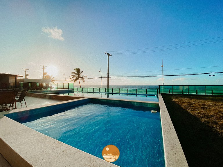 WP01H - Cobertura com Vista de CINEMA, Pé na Areia, Piscina