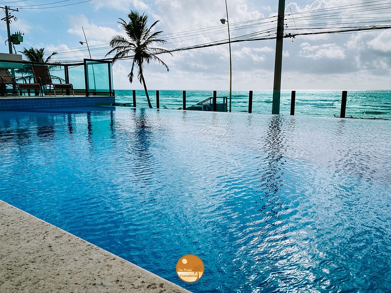 WP01H - Cobertura com Vista de CINEMA, Pé na Areia, Piscina