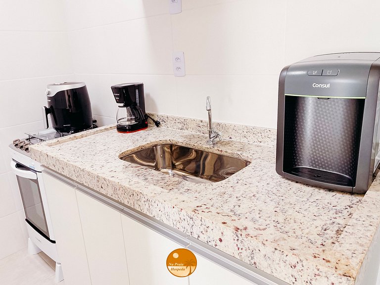 2Q Ar cond, Piscina, Beira Mar, Academia | BF02I