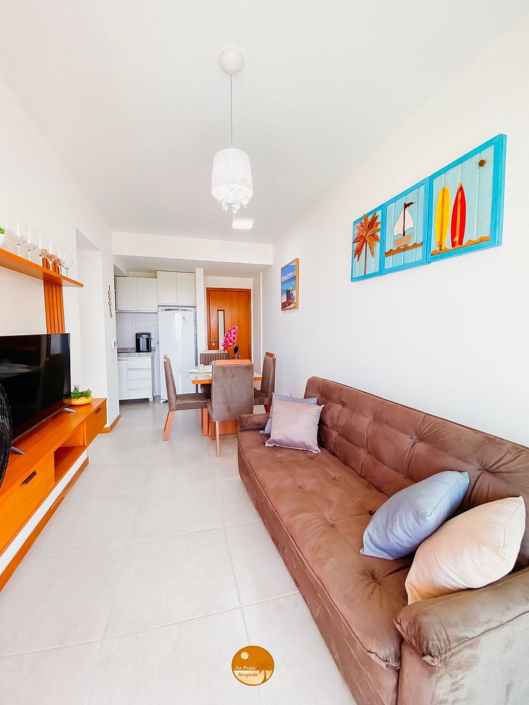 2Q Ar cond, Piscina, Beira Mar, Academia | BF02I