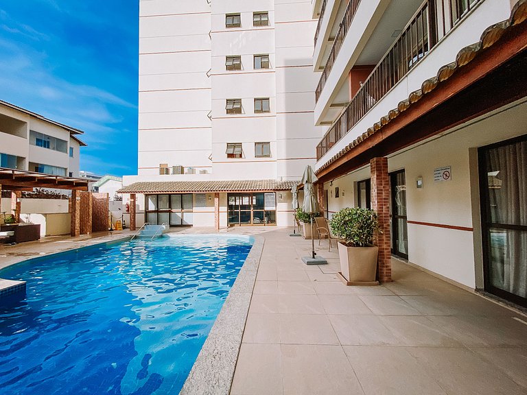 50m PRAIA, Piscina, Churrasqueira, Portaria 24hs