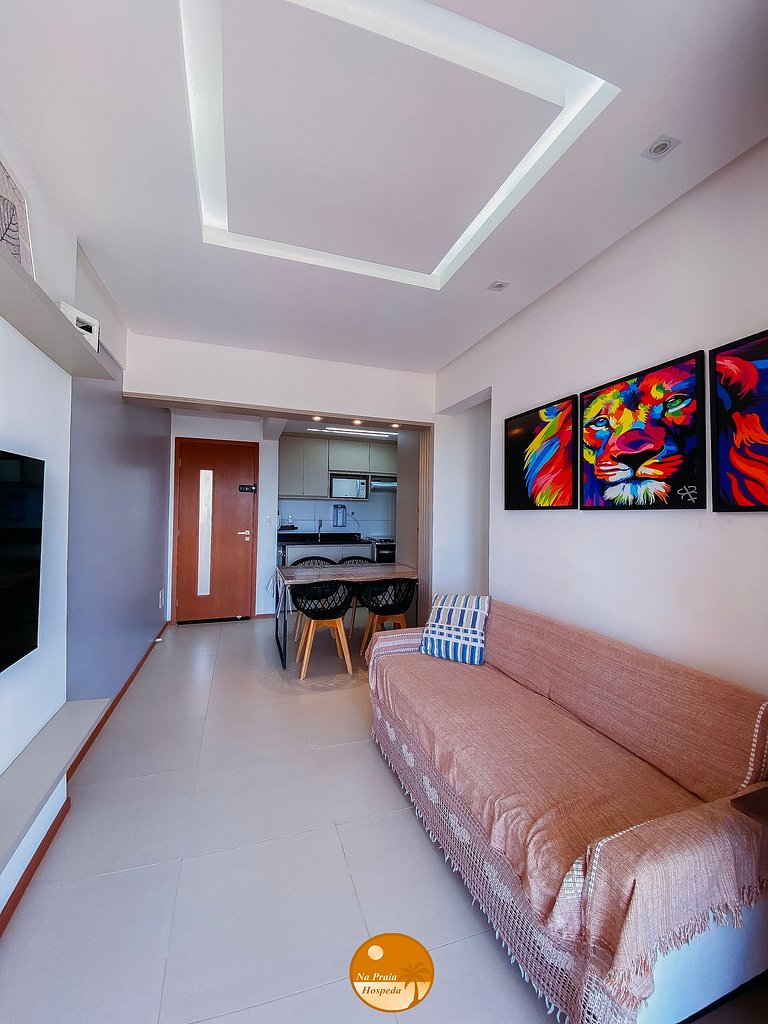 50m da praia, Piscina, Churrasqueira | GV01I