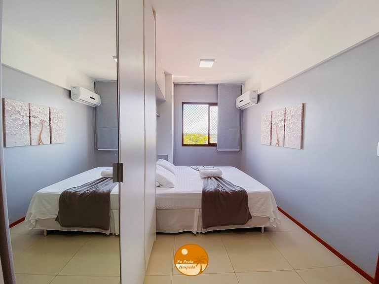 50m da praia, Piscina, Churrasqueira | GV01I