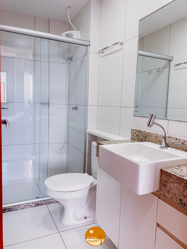 50m da praia, Piscina, Churrasqueira | GV01I