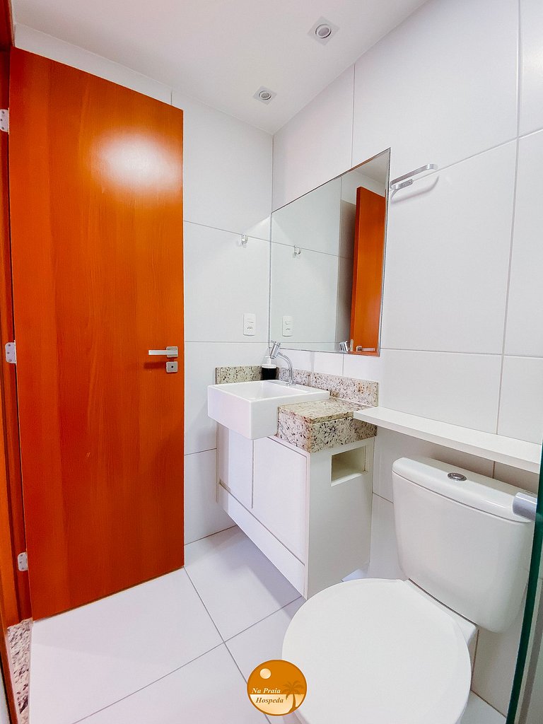 50m da praia, Piscina, Churrasqueira | GV01I