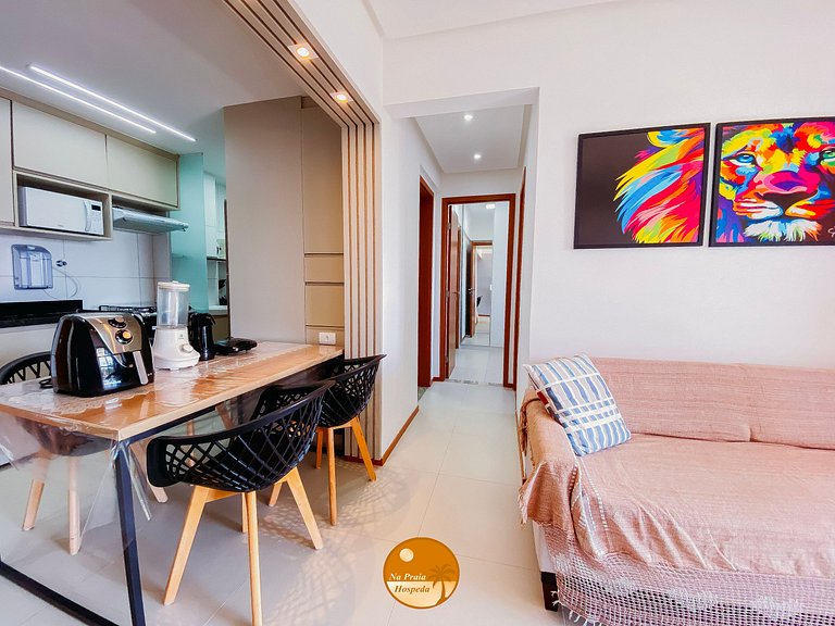 50m da praia, Piscina, Churrasqueira | GV01I