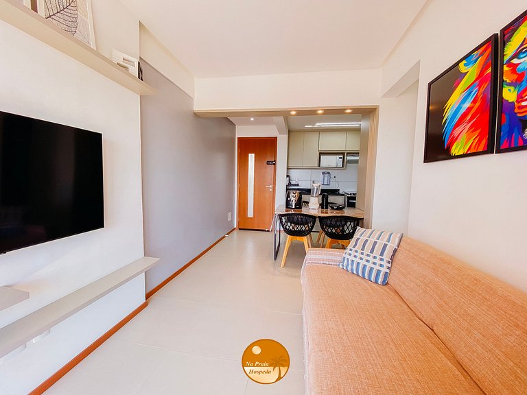50m da praia, Piscina, Churrasqueira | GV01I