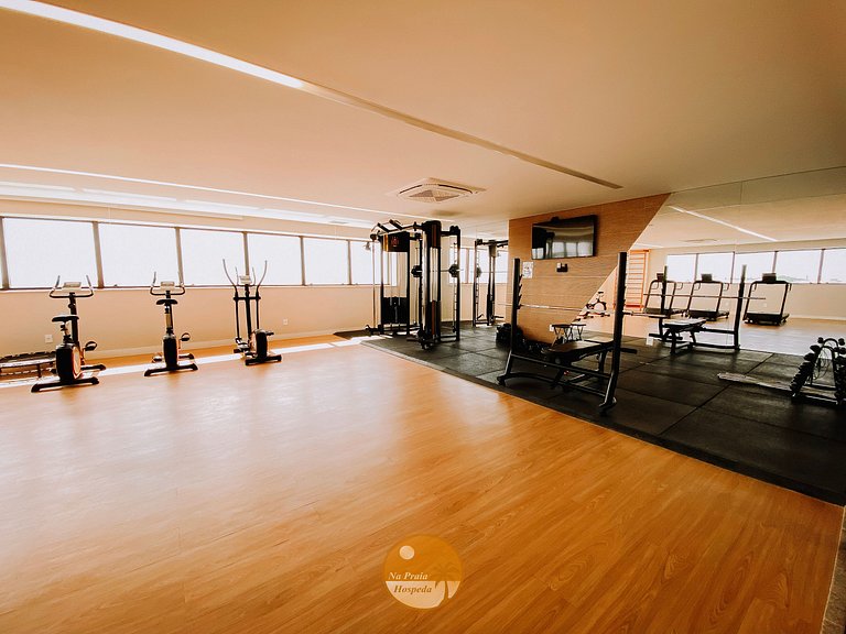M803- Lindo Studio Vista Mar, Piscina, Academia