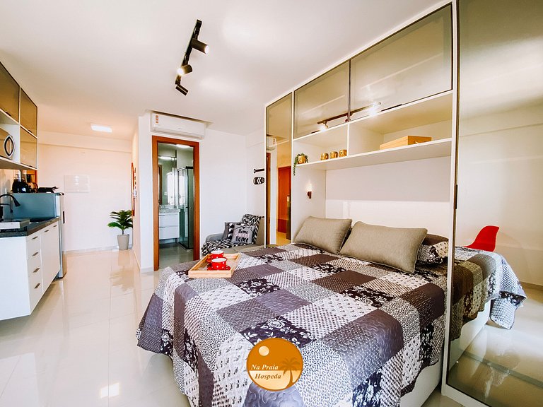 M803 - Encantador Studio Vista Mar - 6x S/ Juros