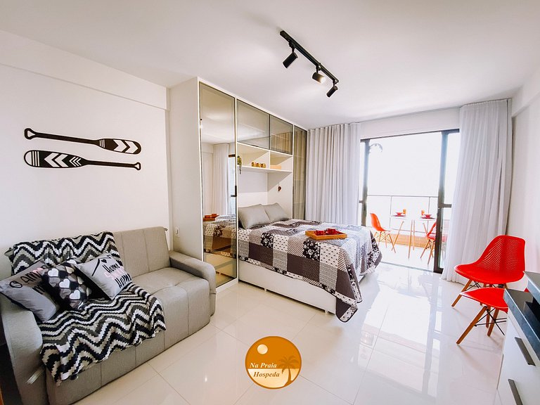 M803 - Encantador Studio Vista Mar - 6x S/ Juros