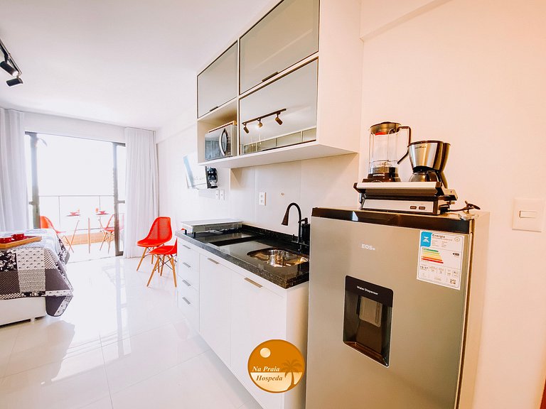 M803 - Encantador Studio Vista Mar - 6x S/ Juros