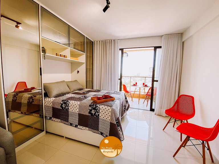 M803 - Encantador Studio Vista Mar - 6x S/ Juros