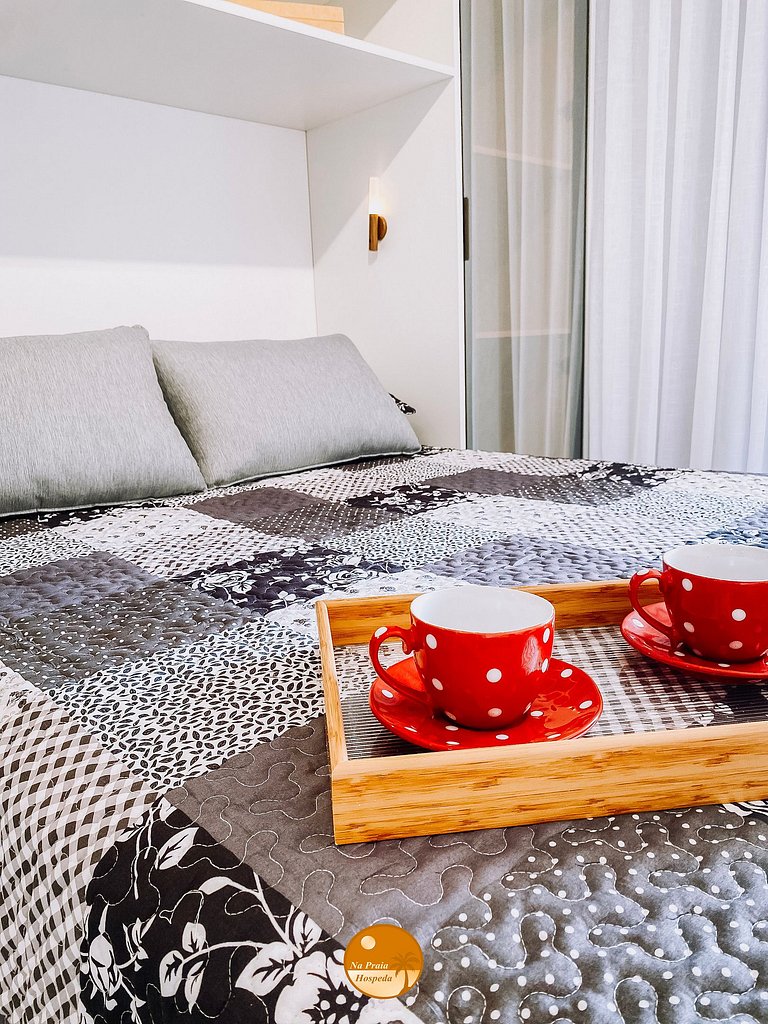 M803 - Encantador Studio Vista Mar - 6x S/ Juros