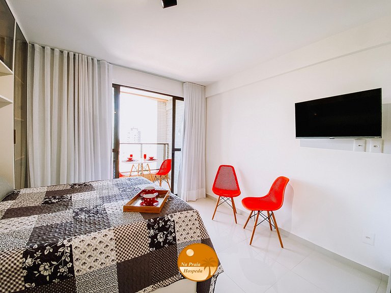 M803 - Encantador Studio Vista Mar - 6x S/ Juros