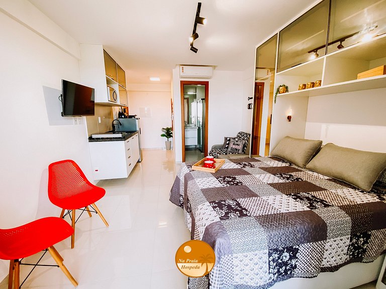 M803 - Encantador Studio Vista Mar - 6x S/ Juros