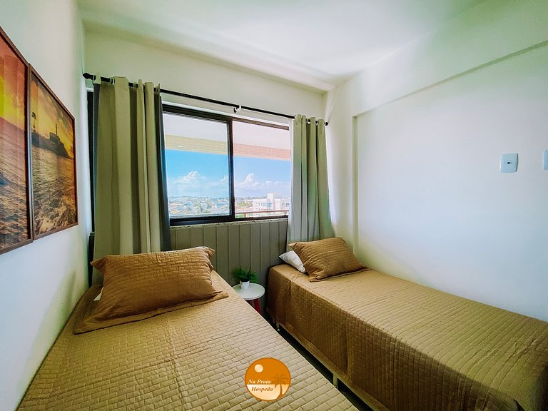 V307-Beira Mar, Varanda Gourmet, Piscina, Academia