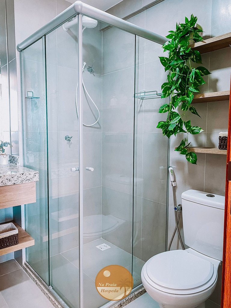 M803- Lindo Studio Vista Mar, Piscina, Academia